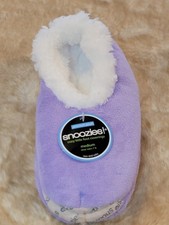 Snoozies Women's Slippers NWT Bedroom Shoes Solid Purple Lavender Medium 7/8 New