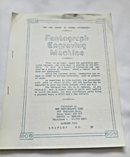 Meccano Super Model No.52 Illustrative Pantograph Engraving Machine Instructions