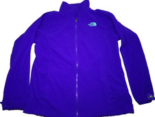 North Face Jacket Girls Sz XL Purple Full Zip Fleece Casual Outdoor Youth