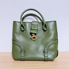Borsa a mano Salvatore Ferragamo in pelle Gancini tote bag verde da donna...