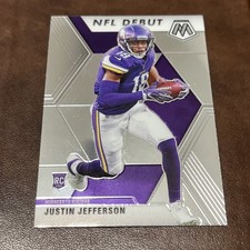 JUSTIN JEFFERSON 2020 NFL Mosaic Rookie Debut Card #270 RC Vikings. rookie card picture
