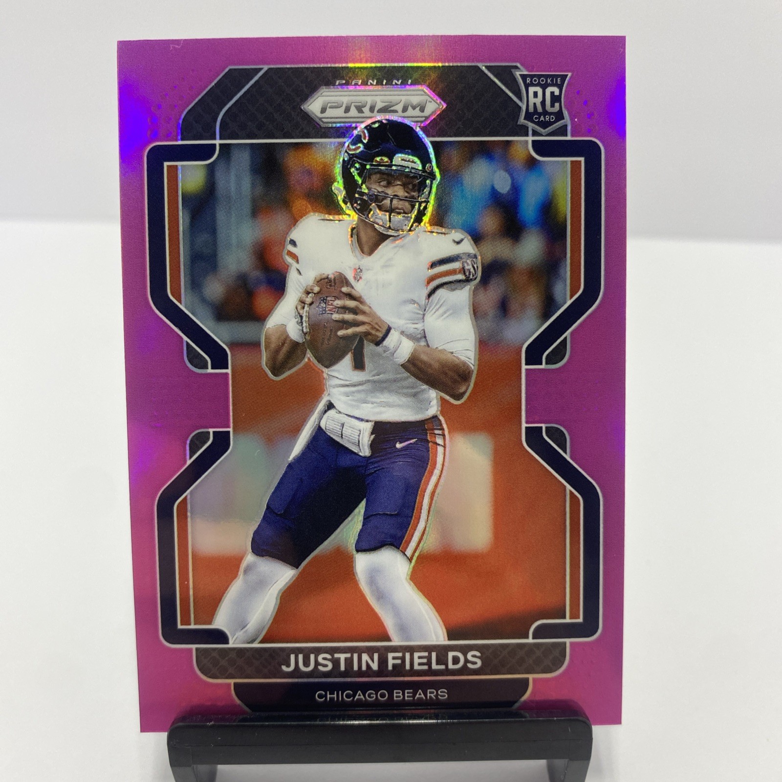 2021 Panini Prizm Justin Fields Pink Refractor RC #334
