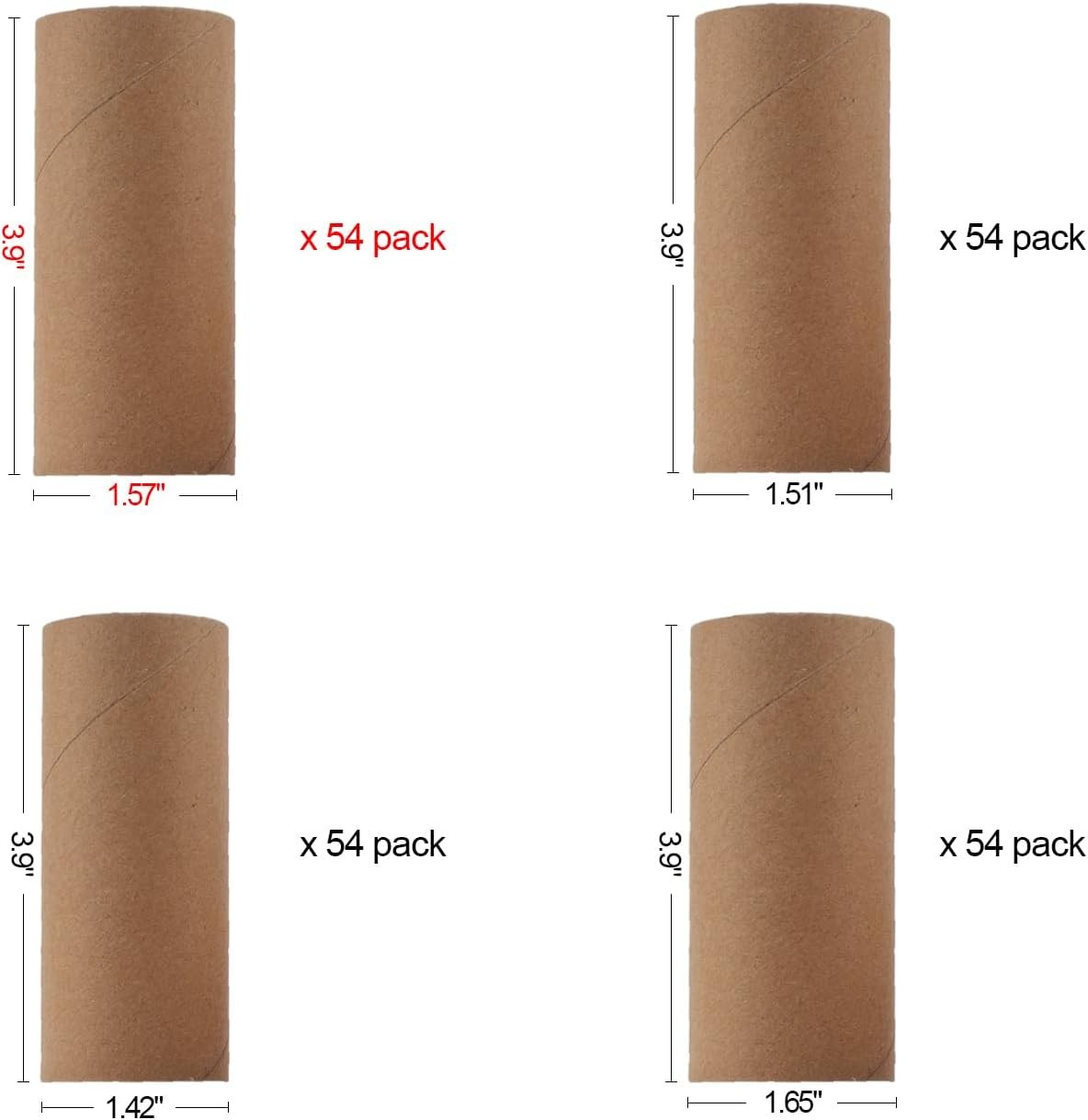 Paper Tube Set 216 Pack, Cardboard Rolls for Crafts & School