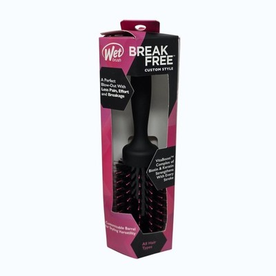 Wet Brush Break Free Fast Dry Round Hair Brush Black Ceramic Ionic VitaBoost