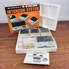 Vintage ARCHER Radio Shack 4-Station Intercom System 9V - 43-216 Old Stock!