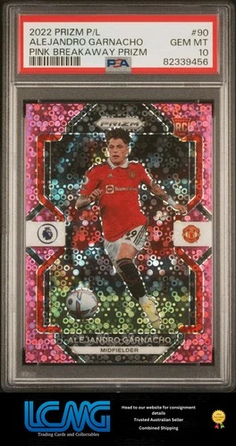 2022-23 Panini Prizm Alejandro Garnacho Pink Breakaway Prizm /99 RC PSA 10 G3T