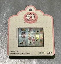 NEW In Package Once More with Love Birthday washi tape set 4 rolls OMWL