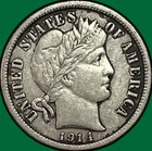 1914-D Barber Dime Extremely Fine XF Coin #34600