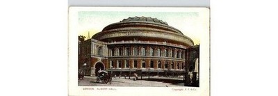 1900s Edwardian London Albert Hall Postcard-Horse Drawn Carriage-F.F. & Co
