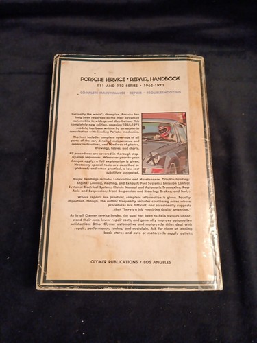 Clymer Porsche Service and Repair Handbook 911 and 912 Series 1965-1972 - Picture 2 of 8