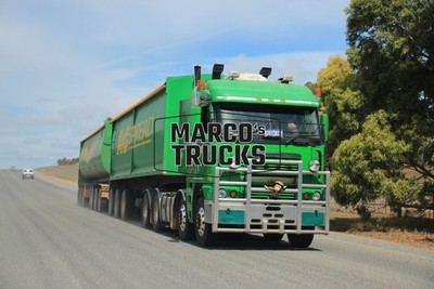 LKW Foto Freightliner Argosy Kippanhänger Australien grün MC SPREAD #g8bl