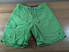 Men's Polo Ralph Lauren Nylon Swim Trunks Board Shorts Green Size Medium