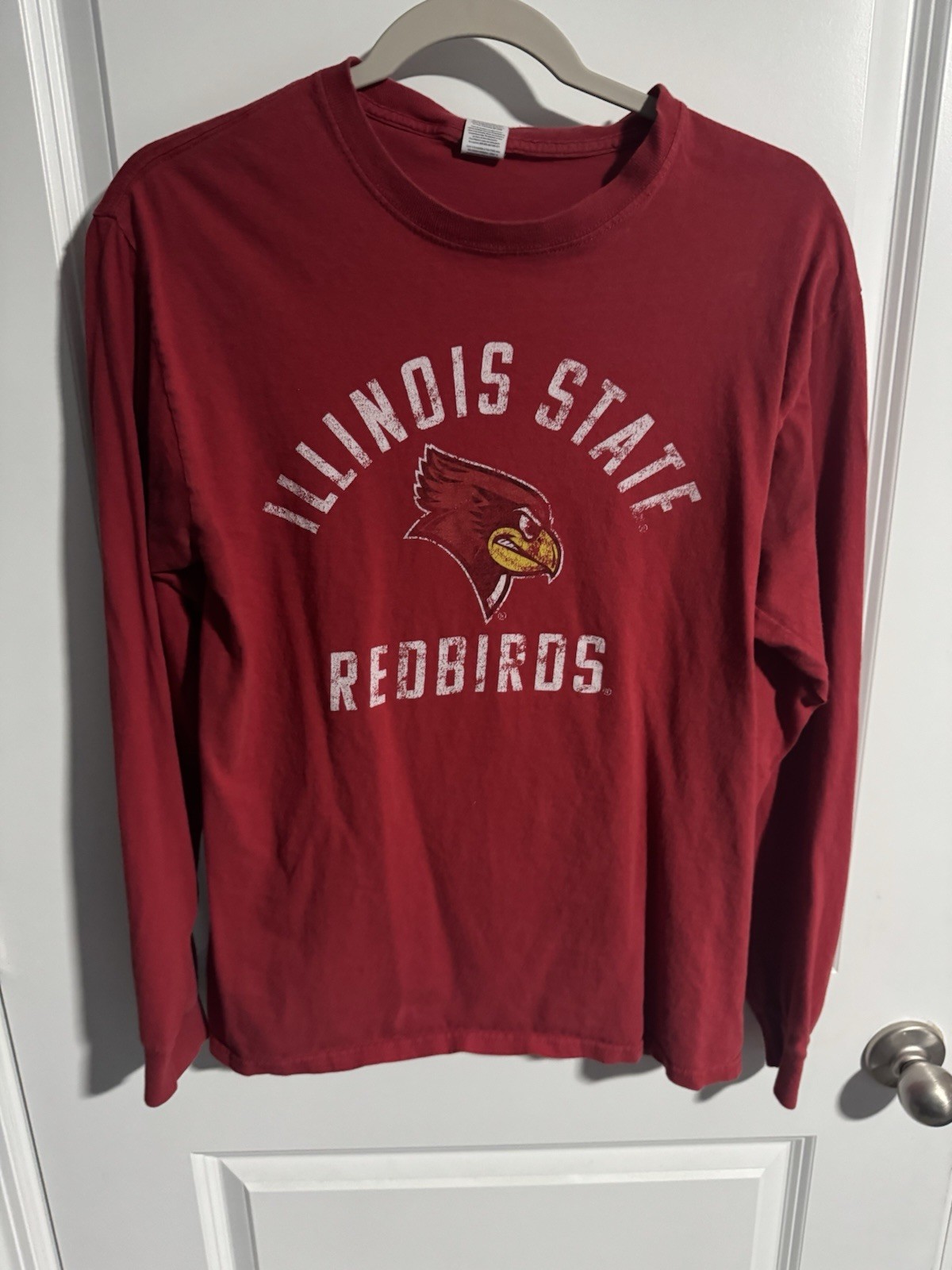Illinois State Redbirds Red Long Sleeve Shirt Men's Size M