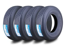 Set 4 ST225/75R15 Free Country Trailer Tires 10PR 225 75 15 w/Side Scuff Guard