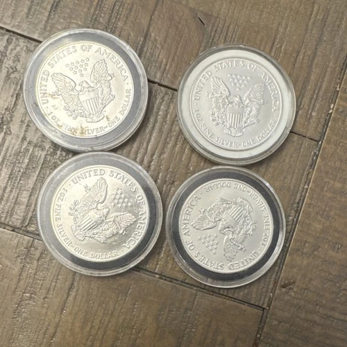 U.S. Mint American Eagle 1992 1993 1 oz Silver Proof Coins Lot of 5 .999 Fine