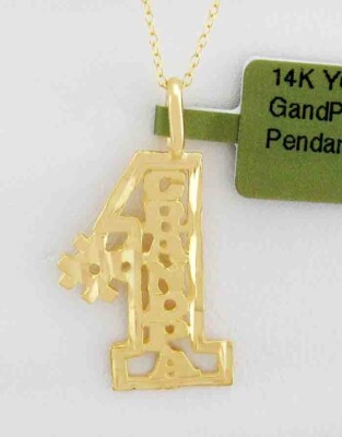 GRANDPA PENDANT NECKLACE 14K YELLOW GOLD New With Tag