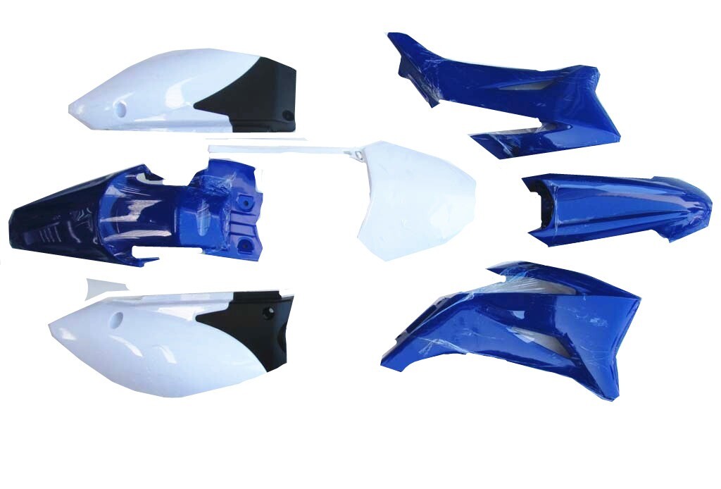 YAMAHA フェンダー 青/白　DS1100 NEW YAMAHA BRAND TTR110 TTR 110 PLASTIC FENDER KIT BLUE SSR 140