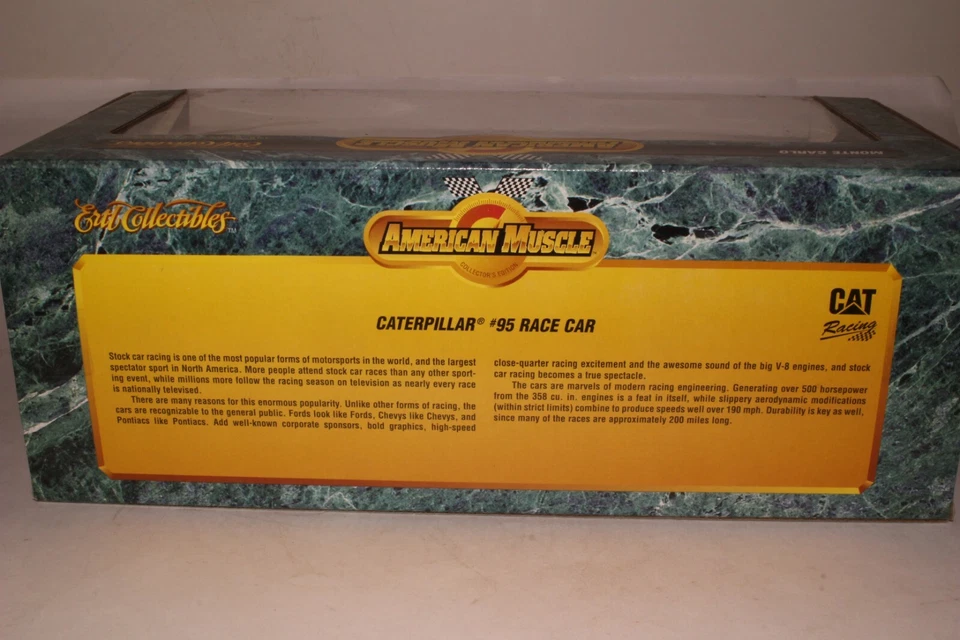 Ertl American Muscle, caixa escala 1/18 David Green Caterpillar Monte Carlo - Imagem 4 de 4