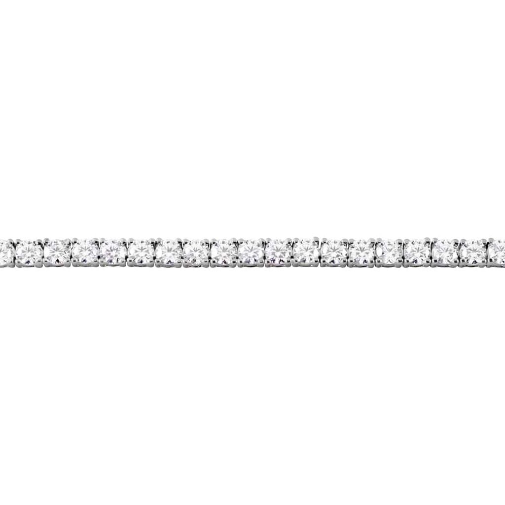 Brazalete Tennis Con Diamantes En Oro Blanco | Peyrelongue