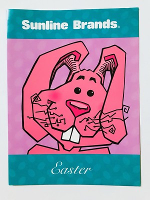Vintage 1999 Sunline EASTER Candy DEALER 2 POCKET FOLDER promotion container