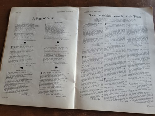 Overland Monthly & Out West Magazine, Mark Twain Society, April 1929 - Imagen 7 de 9