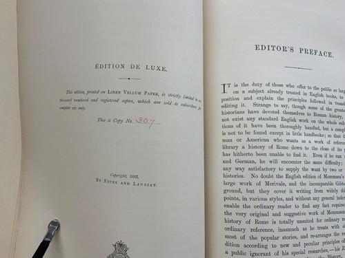 1884 - 1887 History of Rome & Roman People Edition de Luxe Numbered Complete - Picture 11 of 24