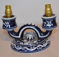 Antique Nevers A Montagon faience sconce signed JM