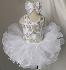Jenniferwu Newborn Baby Girl Dress Flower Tutu Princess Handmade Beaded Dresses