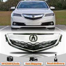 Front Bumper Grille For 2015 2016 2017 Acura TLX Grill Honeycomb w/Molding Grill