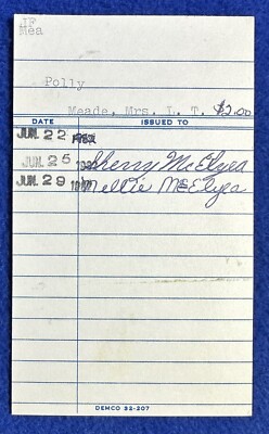 Vintage Unused DEMCO Brand Library Borrower's Due Date Card / 1980s / 3x5
