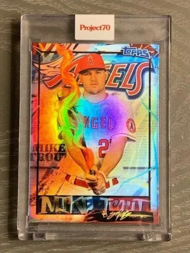 MIKE TROUT Topps Project 70 #582 By King Saladeen Rainbow Foil 13/70
