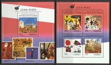 STA704 Guinea 2014 MNH 2 Sheets High CV Art Painting Joan Miro