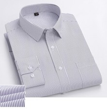 Mens Dress Shirts Long Sleeve Formal Business Non Iron Pocket Casual Shirts Tops