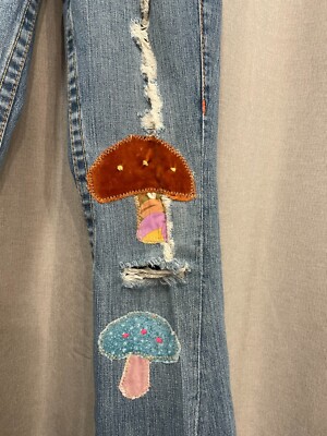 J1) True Religion Ashbury Jeans Boho Style Flared Women Size 24