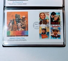 American Classic Films First Day Issue 1990 Lot 5 with Fleetwood Vinyl Binder