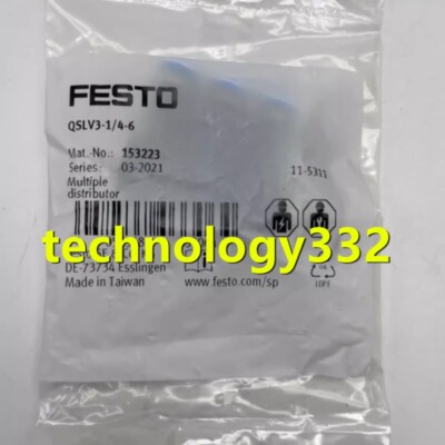 1PC NEW FESTO Splitter block splitter exhaust gas splitterQSLV3-1/4-10 153227#LM