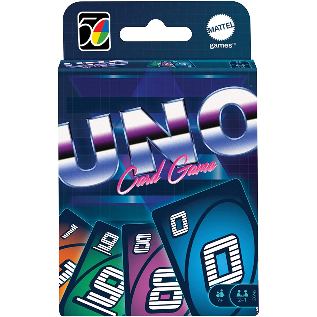 UNO Iconic Series 1980's Matching Card Game Featuring Decade Themed Design Kids