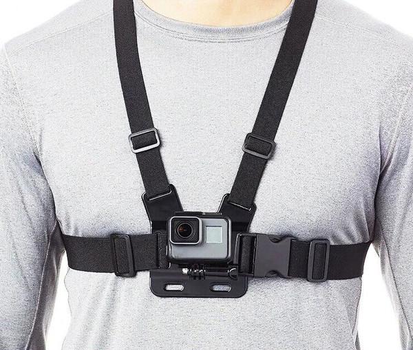 Soporte de pecho GoPro Hero 12, 11, 10, 9, 8, 7, 6, 5, 4, arnés ajustable