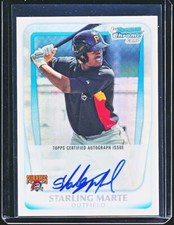 STARLING MARTE 2011 BOWMAN CHROME REFRACTOR AUTOGRAPH AUTO 1ST ROOKIE RC 467/500