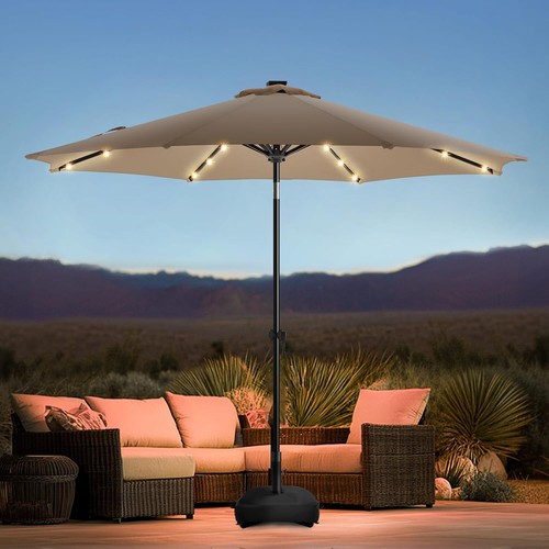 Sturdy Outdoor Market Umbrella for Deck, Pool, Garden w/Tilt, Crank
