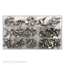 A2 Stainless Steel Wing Butterfly Nuts Metric Sizes - M3 M4 M5 M6 M8 M10