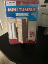 Mini WOOD TUMBLING STACKING TOWER WOODEN BLOCK BUILDING GAME New pp1