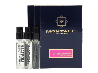 MONTALE PARIS CRYSTAL FLOWERS EDP 2.0ml .06oz x 3 COLOGNE PERFUME SPRAY SAMPLES