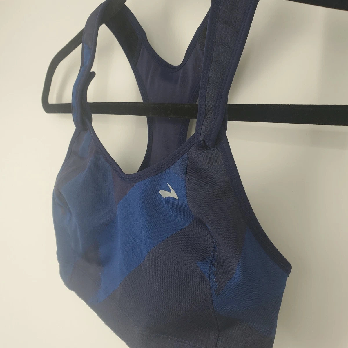 Brooks Running Rebound Racer Racerback Sports Bra Blue XS