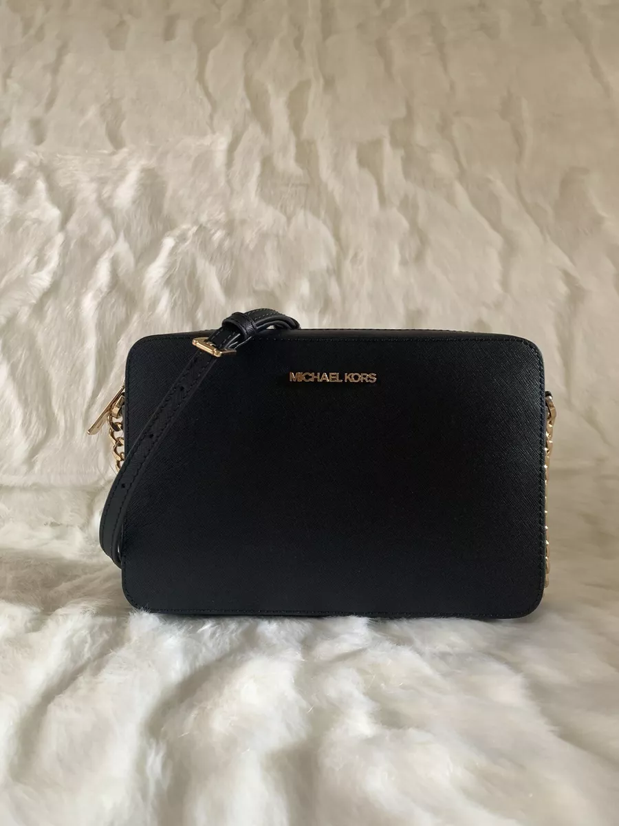 Michael kors large ew crossbody bag black sale