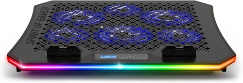 Supporto PC Ventilato RGB Raffreddamento Portatile 13 a 18" Ventole Silenziose - Photo 6/8