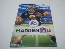 Madden NFL 11 Wii Instructions Booklet Only