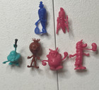 R&L Vegetable Sports cereal toy premium figures of 6, vintage