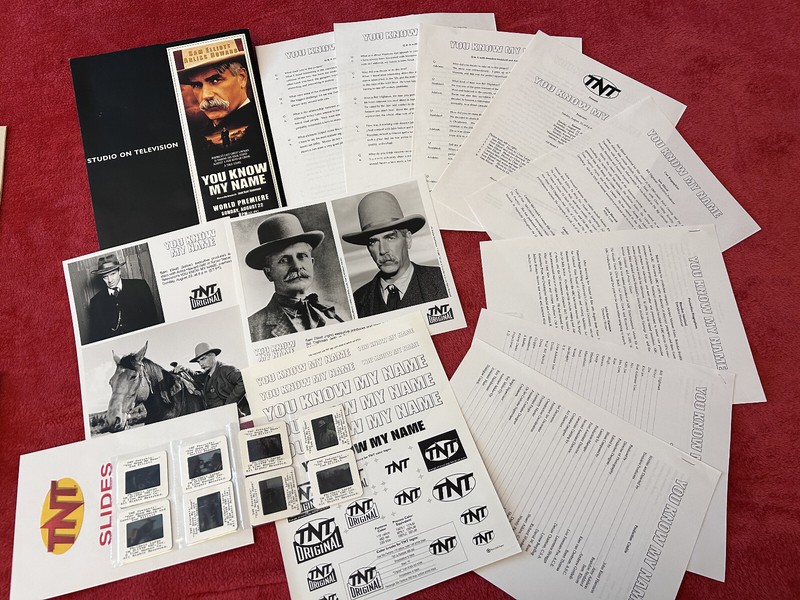 YOU KNOW MY NAME press kit TNT western 35mm slides SAM ELLIOTT Arliss Howard