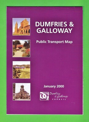 Karte der öffentlichen Verkehrsmittel - Dumfries & Galloway Council - SW Schottland - Januar 2000